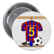 Le football Jersey rouge et bleu personnalisé du f Badge