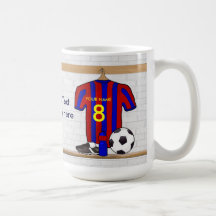 Le football Jersey rouge et bleu personnalisé du f Tasse