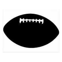 le football noir carte postale