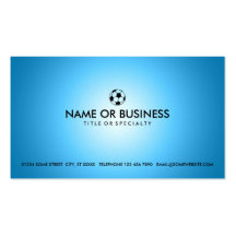 le football simple cartes de visite personnelles