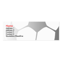 le football simple cartes de visite personnelles