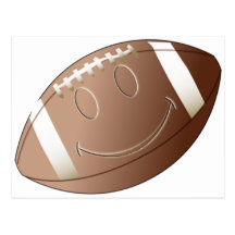 LE FOOTBALL SOURIANT DE VISAGE CARTE POSTALE