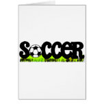 Le football (sur l'herbe) carte de vœux
