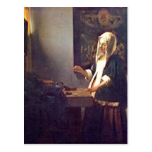Le fourgon Delft, janv. de Vermeer meurent Perlenw Cartes Postales