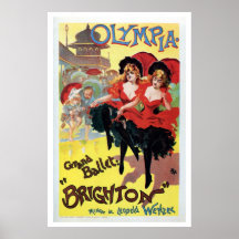 Le Français vintage pouvoir-peut (cancan) danser Posters