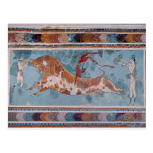Le fresque de torero, palais de Knossos, Crète Carte Postale