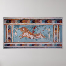 Le fresque de torero, palais de Knossos, Crète Posters