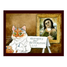 Le fresque espagnol de restauration d'art de chat  cartes postales