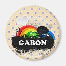 Le Gabon fruité mignon Magnets Pour Réfrigérateur