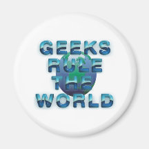 Le geeks de PIÈCE EN T ordonne le monde Magnets Pour Réfrigérateur