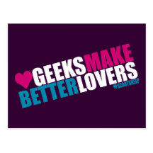Le geeks fait de meilleurs amants cartes postales