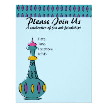 Le génie met 2010 en bouteille invitations personnalisées