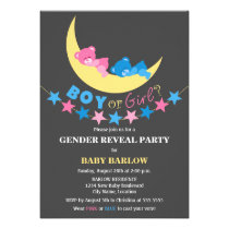 Le genre de nounours de garçon et de fille indique invitations