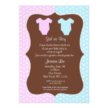 Le genre indiquent l'invitation de baby shower de 