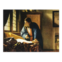 Le géographe de Johannes Vermeer (circa 1669) Cartes Postales