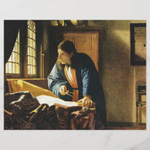 Le géographe de Johannes Vermeer (circa 1669) Tract Customisé