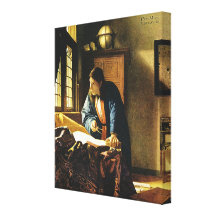 Le géographe de Johannes Vermeer (circa 1669) Toile Tendue Sur Châssis