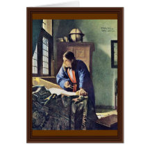 Le géographe., par Johannes Vermeer Carte