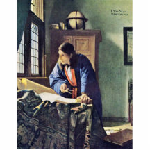 Le géographe., par Johannes Vermeer Photo En Relief