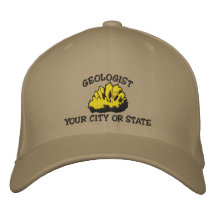Le géologue saisissent votre ville ou état brodé casquette de baseball brodée