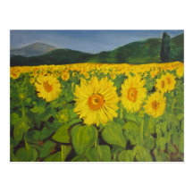 Le gisement de tournesol cartes postales