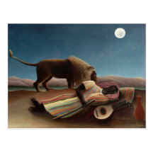 Le gitan de sommeil, Henri Rousseau Cartes Postales