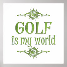Le golf est mon monde affiche