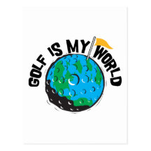 Le golf est mon monde carte postale