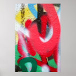 le graffiti pose l'affiche