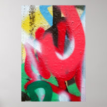 le graffiti pose l'affiche