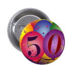 Le grand bouton de 50 anniversaires badges