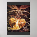 Le grand dragon rouge et la femme vêtus affiche