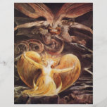 Le grand dragon rouge et la femme vêtus prospectus personnalisés