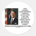 Le grand mouvement de Ronald Reagan a changé une c Adhésif