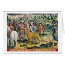Le grand roi du Parthians chasse avec son Tam Cartes De Vœux