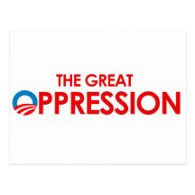 Le grand rouge de noir d'oppression cartes postales