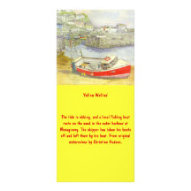 "Le grands signet des bottes jaunes/carte de suppo Cartes Doubles Customisables