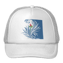 Le graphique bleu et blanc s'est levé casquettes