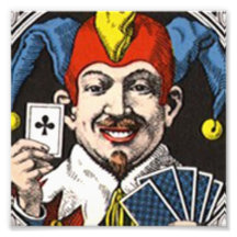 Le graphique gai de carte de jeu de joker photographes