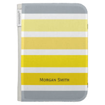 Le gris jaune barre le monogramme étuis clavier kindle