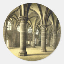 Le hall des chevaliers, St Michel, cru de Mont de  Autocollant Rond