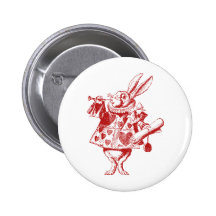 Le héraut blanc de lapin a encré le rouge pin's avec agrafe