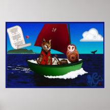 Le hibou et l'affiche de minou