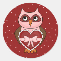 Le hibou, HOO vous aime Autocollants