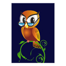 Le hibou le plus sage invitation personnalisable