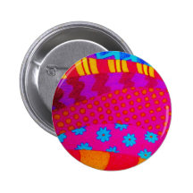 Le HIPPIE - art abstrait vibrant coloré frais Badges