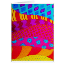 Le HIPPIE - art abstrait vibrant coloré frais Cartes