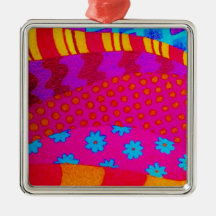 Le HIPPIE - art abstrait vibrant coloré frais Ornement