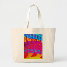 Le HIPPIE - art abstrait vibrant coloré frais Sacs De Toile