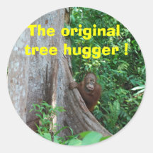 Le hugger original d'arbre - autocollant